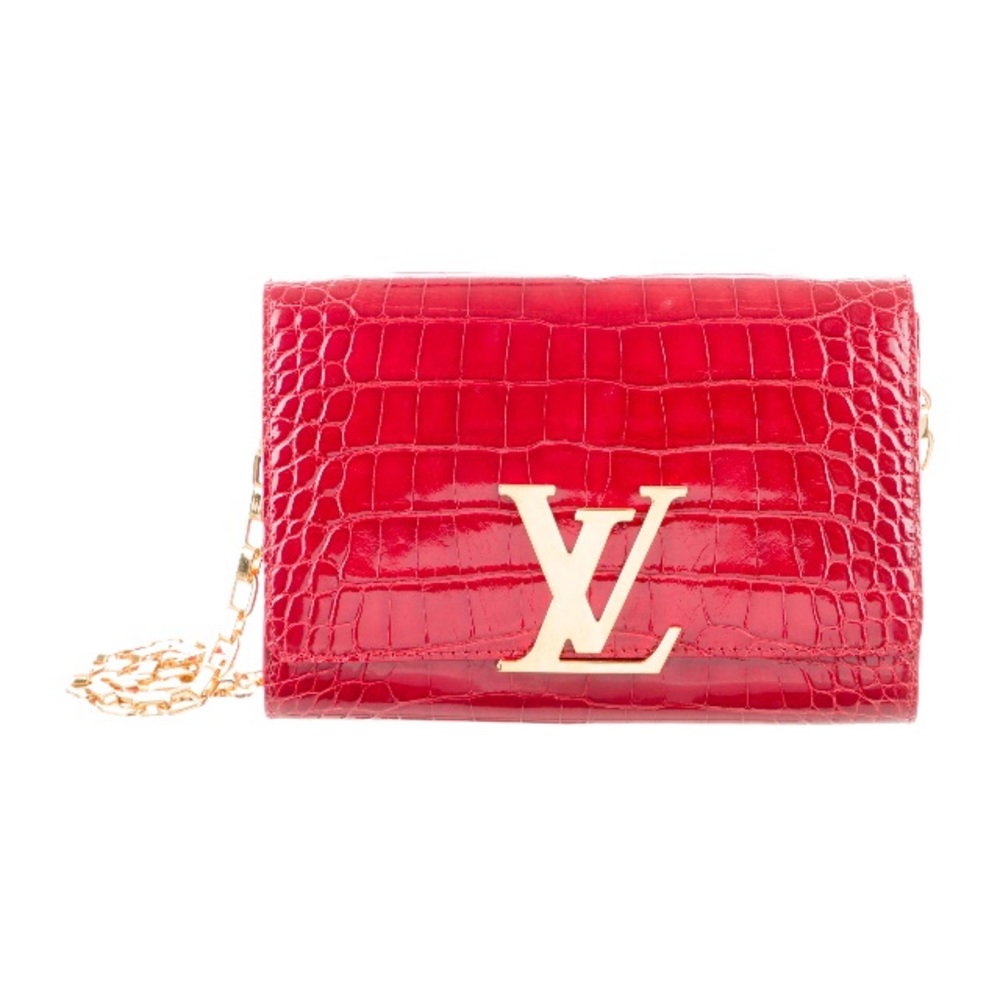 Auth rare Louis Vuitton Louise alligator exotic